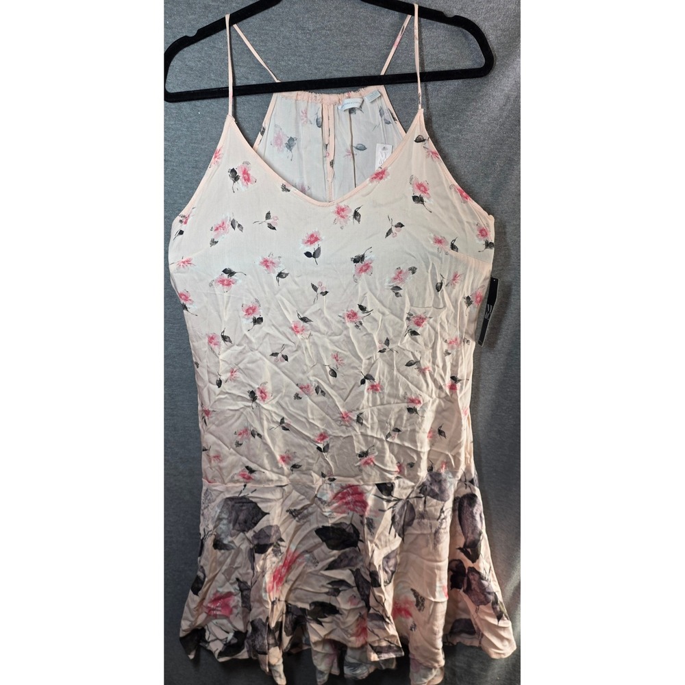 New $59 Tags York & Company NY&Co Floral Dress Pink‎ Black Sleeveless Flowers